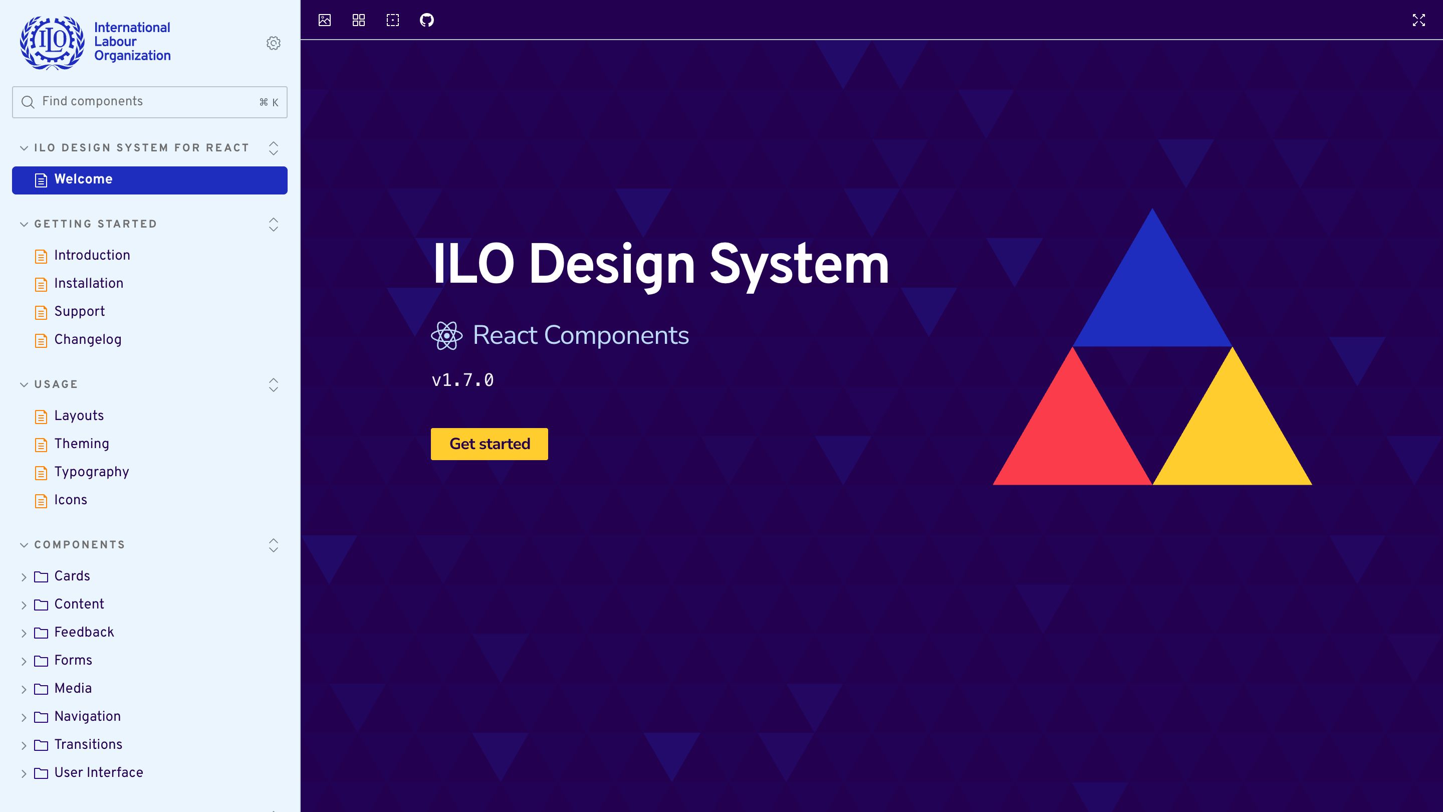 Screenshot of ILO Design System React Components